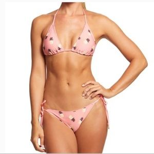 Kate Spade Laniakea Apricot Pineapple Bikini, Top and Bottom size M